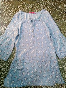 Trending Blue Floral Design Kurta
