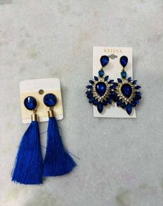 Stunning Blue Statement Earrings