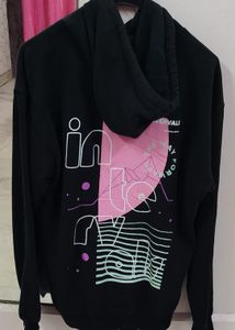 Black Intervals Graphic Hoodie