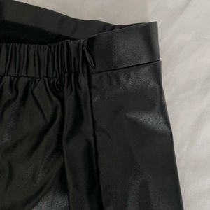 Black Faux Leather Skirt