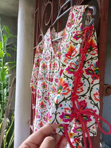 Anouk Cotton Beautiful Kurta With Stylish Sleeves