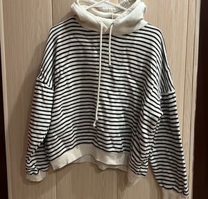 Korean Striped Hoodie Sweatshirt