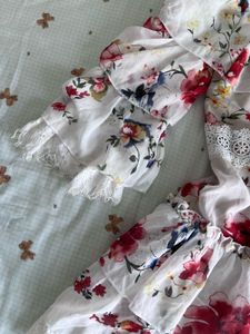 Floral Off-Shoulder Tiered Mini Dress
