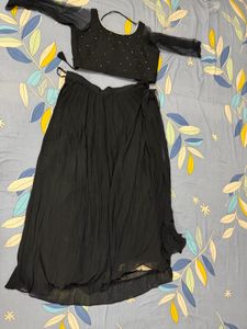 Elegant Black Embellished Gown