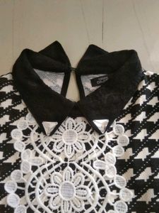 Chic Black &amp; White Patterned frock