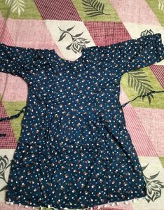 Blue Short Kurti Top