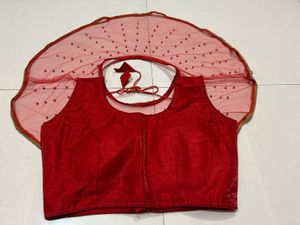 Red Embellished Blouse