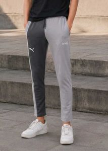 Grey & Black Track Pants | Slim Fit |Gym |