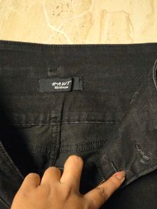 Black High-Waisted Button-Fly Jeans