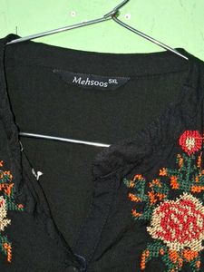 Embroidered Black Kurta of 1