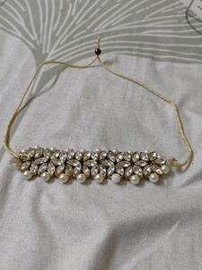 Elegant Kundan Pearl Choker Necklace