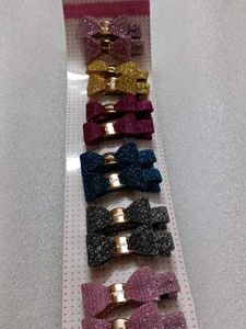 Sparkly Bow Hair Clips Set