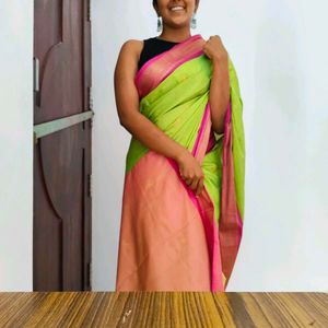 Green and Purple Saree