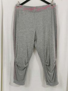 Gray Ruched Capri Pants