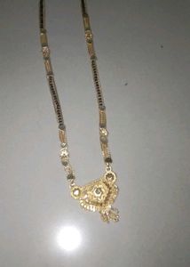 Gold Plated Mangalsutra And Earrings