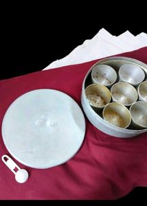 Rare Vintage Pure Aluminium masala box