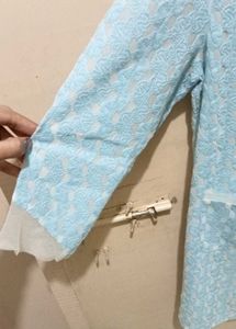 Light Blue Lace Cardigan