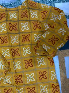 Yellow Bandhani Print Kurta