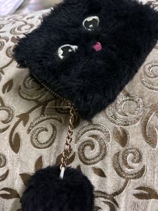 Trendy Fur Material Small Wallet