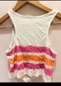 Tie-Front "LOVE" Graphic Tank Top