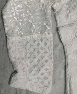 Elegant White Chikankari Kurta