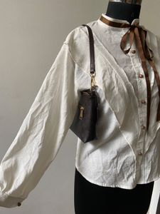 Korean White Collared Ruffle Top