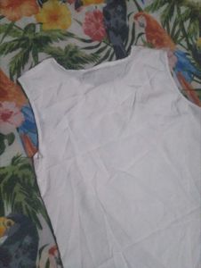 White Sleeveless Top