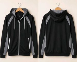NEW Men's Black Sports Jacket+hoodie