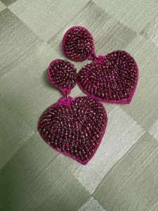 Heart shaped hanging Earrings