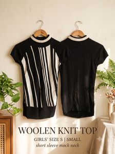Girls Knit Mock Neck Top