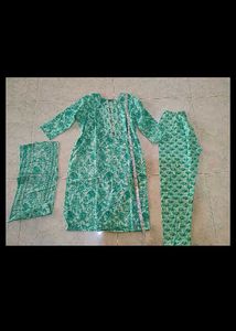 Beautiful Teal Floral Kurta Set
