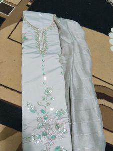 Embroidered Kurta Set with Dupatta