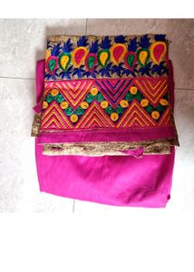 24. Embroidered Pink And Beige Kurta Set Of 2