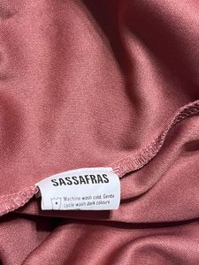 SASSAFARAS New Pink Printed Floral  Dress