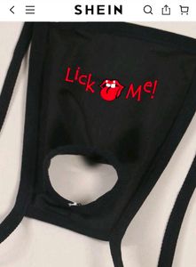 men's unique sexy Lick Me Thong