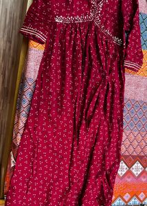 Muslin pink kurti