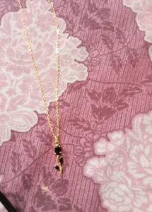 Elegant Black Stone Pendant Necklace