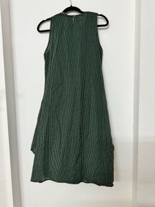 Women Green Sleeveless Midi Dress