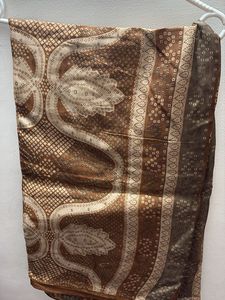 Brown Patterned Saree