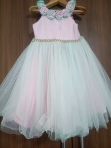Cute Pink & Green Party wear