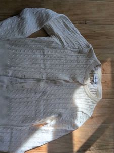 Cream Cable Knit Cardigan