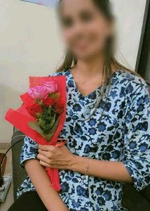 Blue Floral Printed Kurta