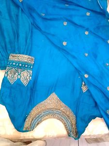 Stunning Blue Embroidered Kurta