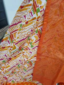 Elegant Orange Ethnic Gown