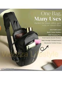 Stylish Black Fashion men's crossbody bag
