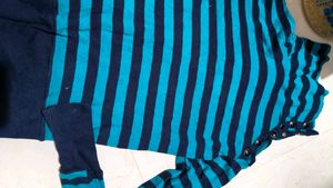 Blue & Navy Striped Top