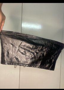 Velvet Ruched Black mini skirt