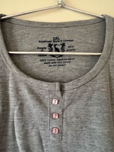 Preloved Grey Henley Sleep Shirt