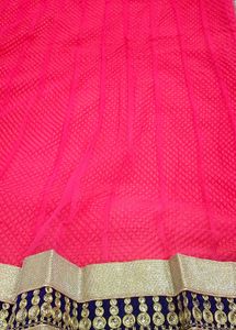 Elegant Pink &amp; Green Lehenga Choli Set
