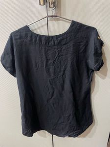 Chic Black Button-Up Top